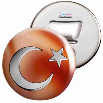Açacaklı Buzdolabı Magneti Türk Bayrağı 20 Parti Çocuk  