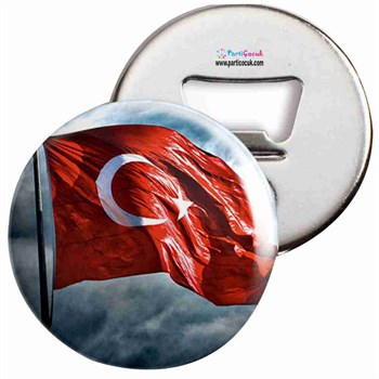 Açacaklı Buzdolabı Magneti Türk Bayrağı 16 Parti Çocuk  