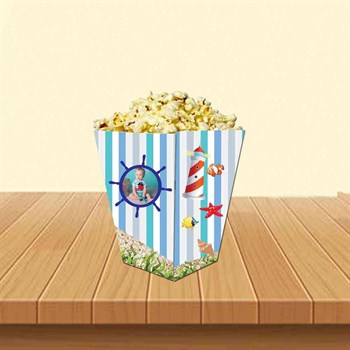 Denizci Konsepti Popcorn Kutusu 