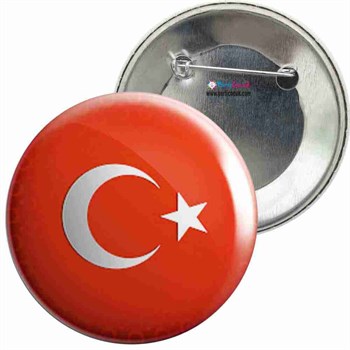 İğneli Metal Rozet Türk Bayrağı 19 Parti Çocuk 